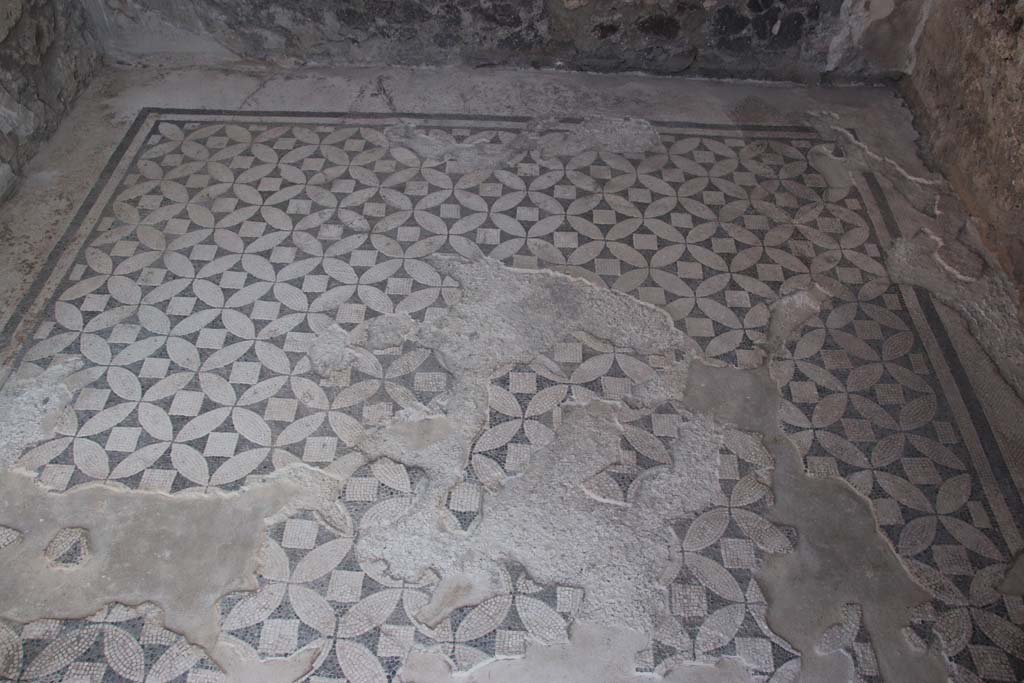 VII.15.2 Pompeii. September 2017. Mosaic flooring in cubiculum on north-east corner of atrium.
Photo courtesy of Klaus Heese.