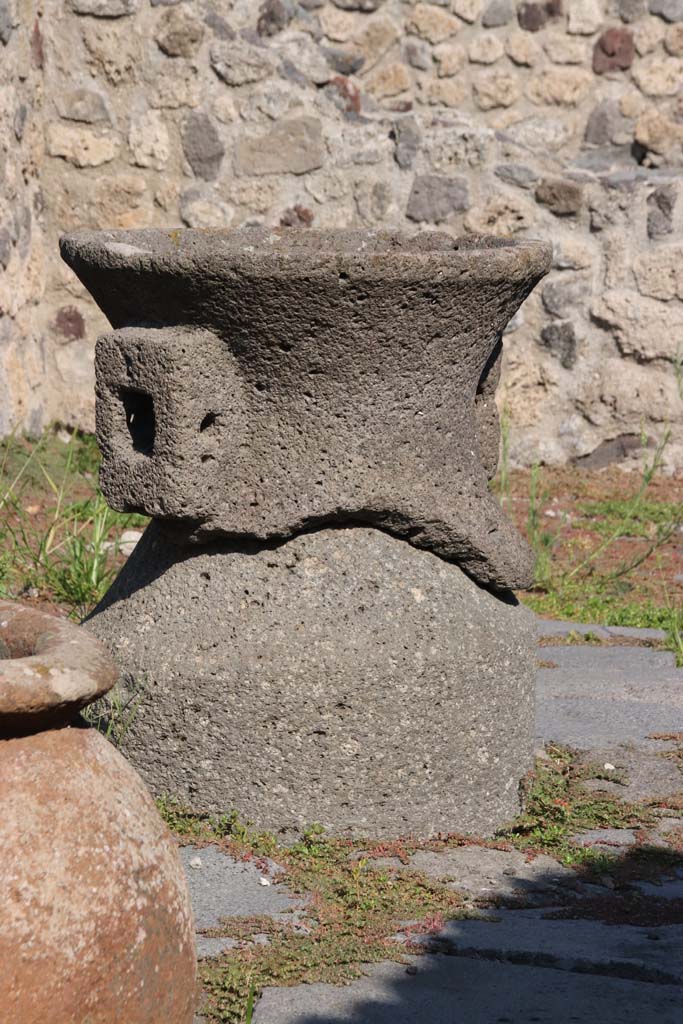 VII.16.6 Pompeii. September 2021.
Mill in workshop, looking north. Photo courtesy of Klaus Heese.