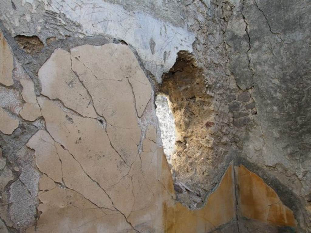 VII.16.13 Pompeii. December 2007. Room 36, south wall with hole into room 31.