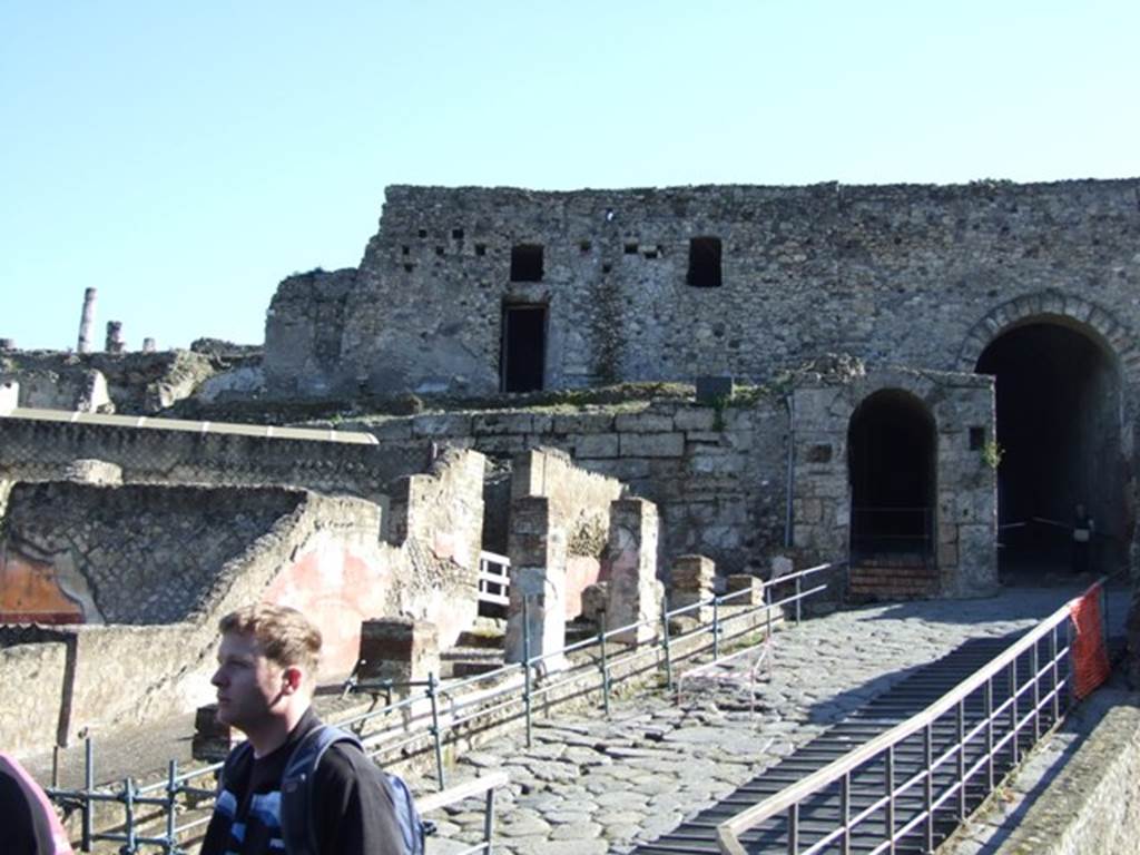 VII.16.13 Pompeii. March 2009. Rooms on lower level on north side of Porta Marina.