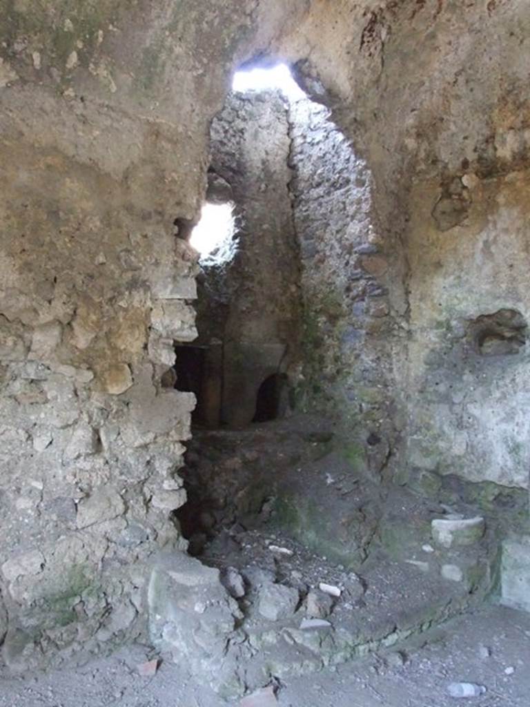 VII.16.13 Pompeii. March 2009. Doorway to room 48 in north-east corner of room 47.