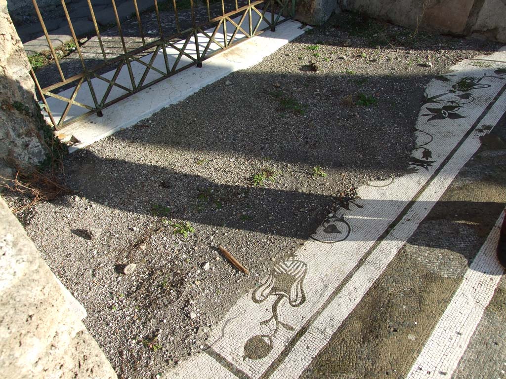 VII.16.13 Pompeii. December 2007. Vestibule 1, with entrance mosaic.