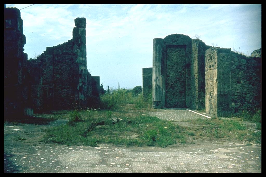 VII.16.13 Pompeii. Atrium, looking west across decorated floor of atrium.
Photographed 1970-79 by Günther Einhorn, picture courtesy of his son Ralf Einhorn.
