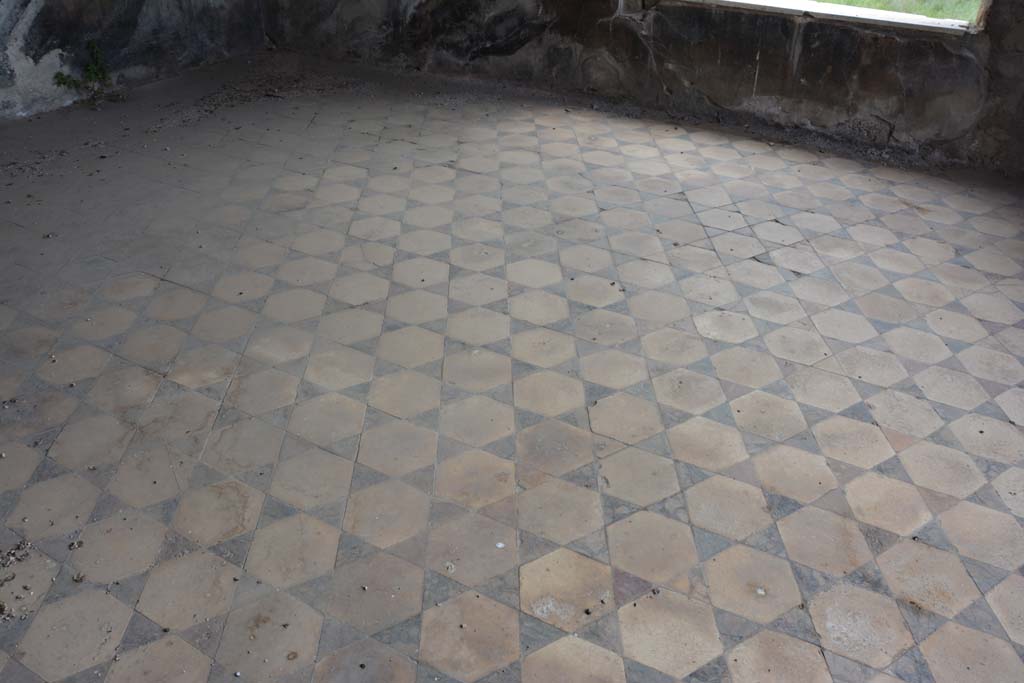 VII.16.22 Pompeii. October 2018. Oecus 48, detail of marble tiled floor.
Foto Annette Haug, ERC Grant 681269 DÉCOR.
