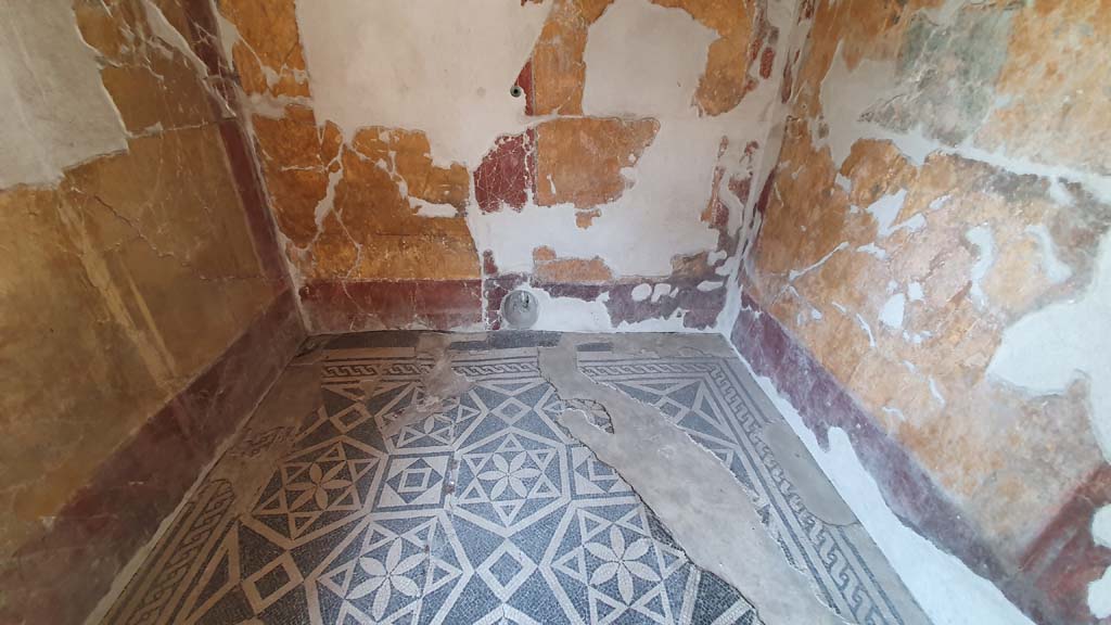 VII.16.a Pompeii. July 2021. Room 1, looking north across mosaic floor.
Foto Annette Haug, ERC Grant 681269 DÉCOR.
