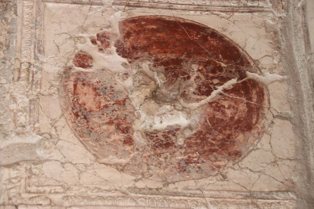 VII.16.a Pompeii. October 2020. Room 1, upper south wall in south-west corner. Photo courtesy of Klaus Heese.