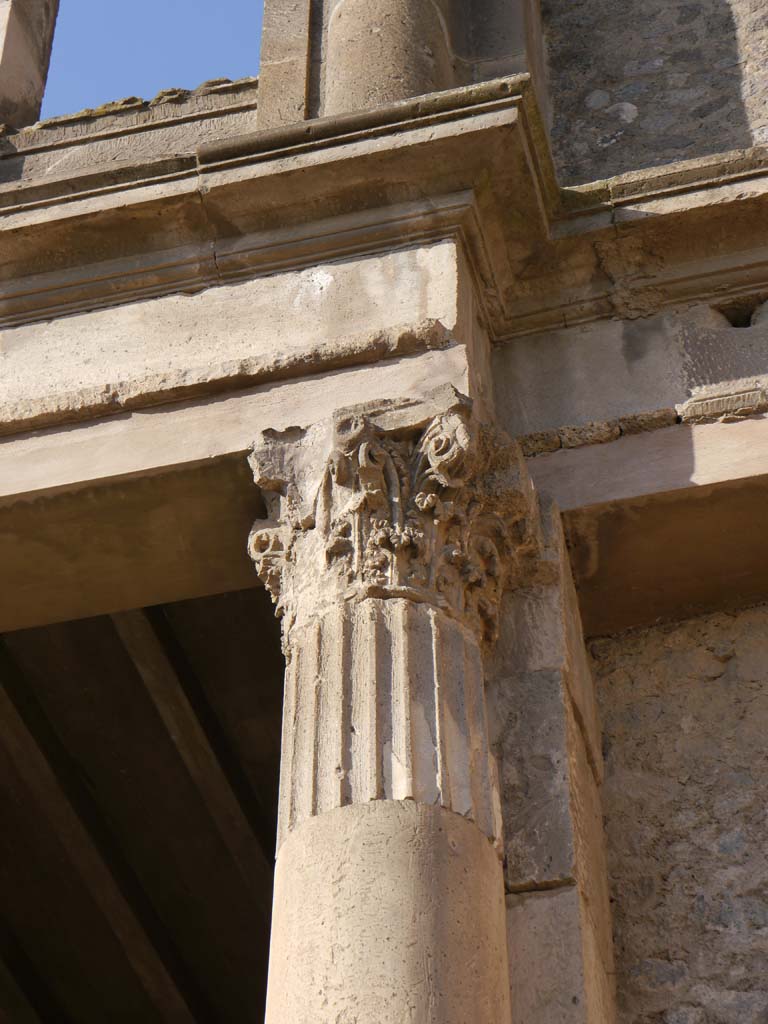 VIII.1.1, Pompeii. March 2019. Detail of capital at west end.
Foto Anne Kleineberg, ERC Grant 681269 DÉCOR.