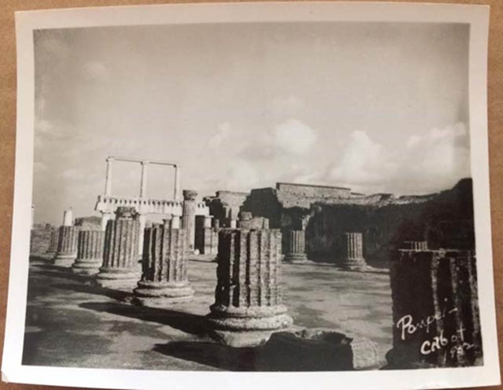 VIII.1.1 Pompeii. 1952 (from a navy visit of the USS Cabot (CVL-28)). Looking south-east across Basilica. Photo courtesy of Rick Bauer.