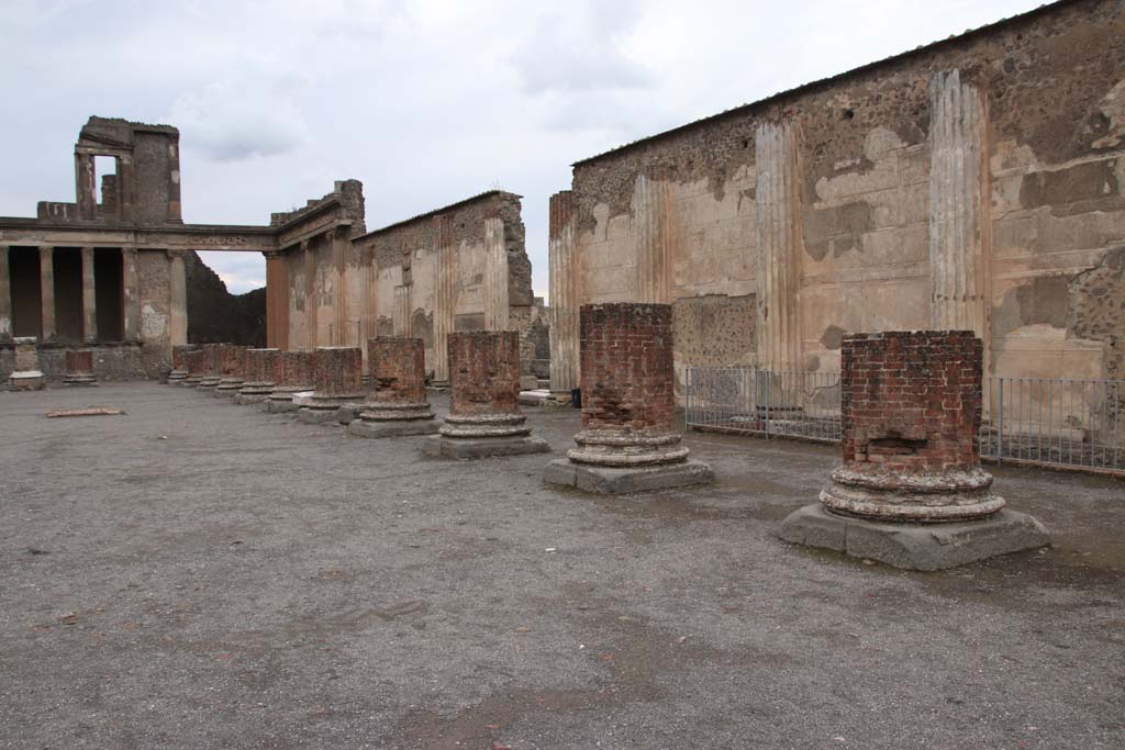 VIII.1.1 Pompeii. October 2020. Looking west along north wall of Basilica. Photo courtesy of Klaus Heese.