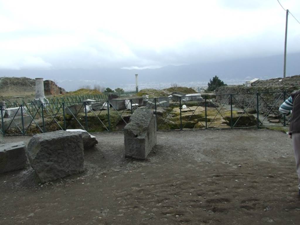 VIII.1.3 Pompeii. March 2009. Looking south across site of Temple.