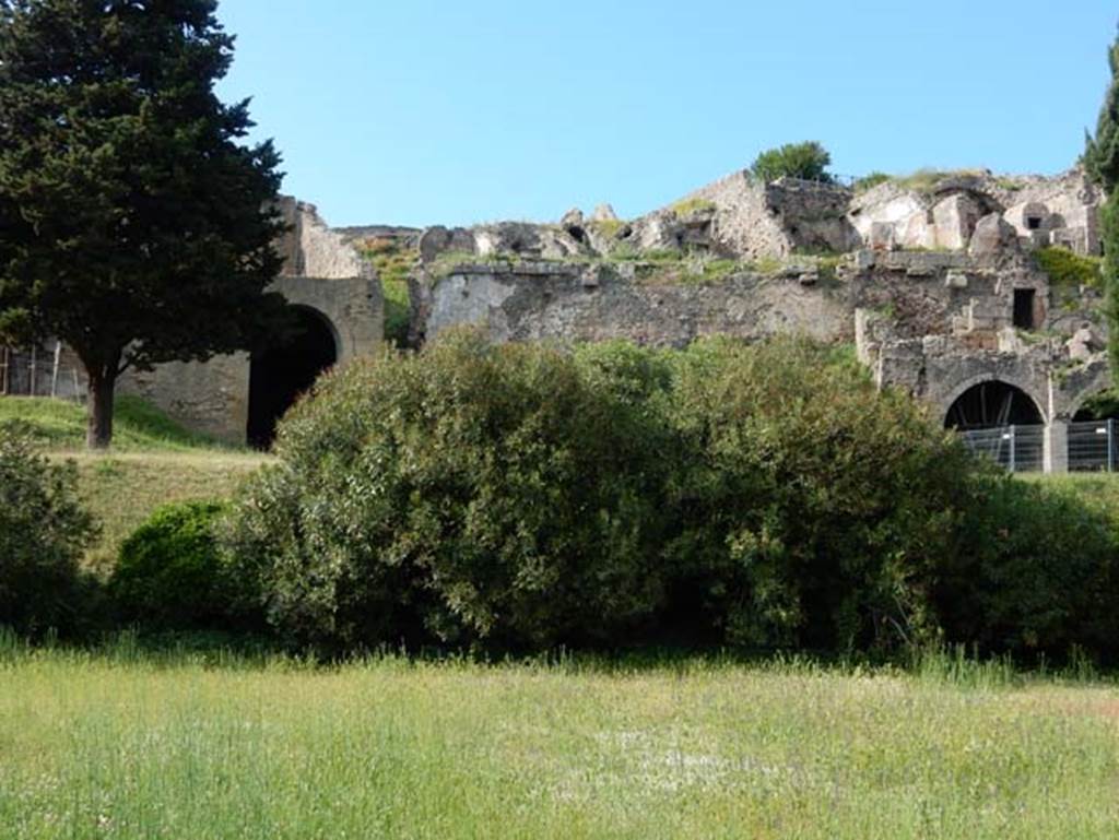 VIII.1.3 Pompeii. May 2015. Looking north from rear of Temple of Venus and area of Via Championnet. Photo courtesy of Buzz Ferebee.