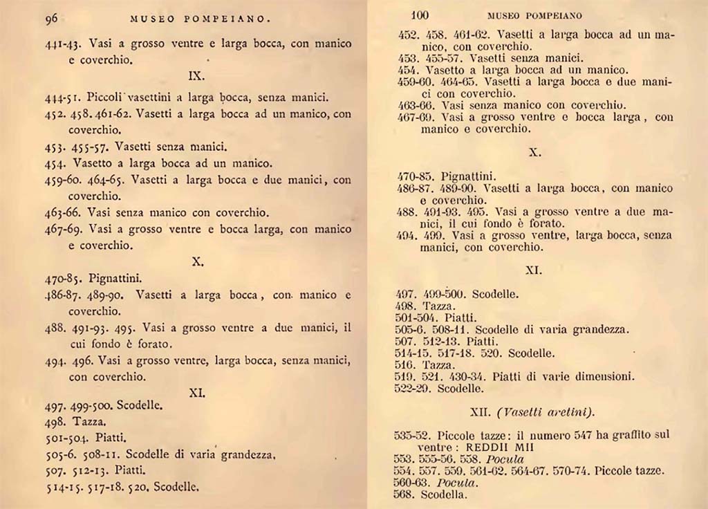 VIII.1.4 Pompeii Antiquarium. Fiorelli, G., 1877. Guida di Pompei. (p.96). Fiorelli, G., 1897. Guida di Pompei, (p.100).