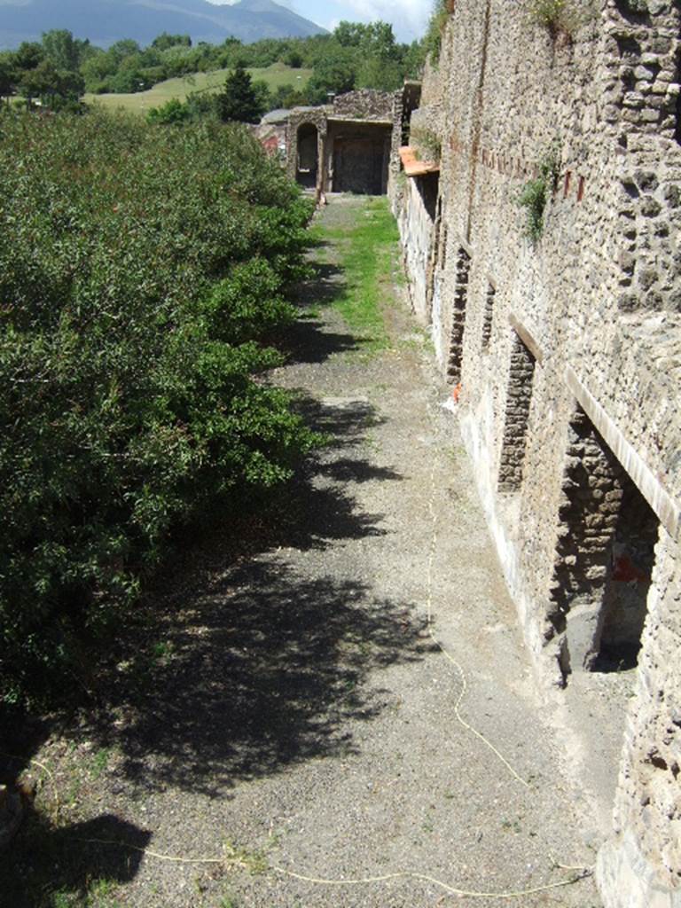 VIII.1.a Pompeii. Villa Imperiale. May 2006. Looking west along portico.