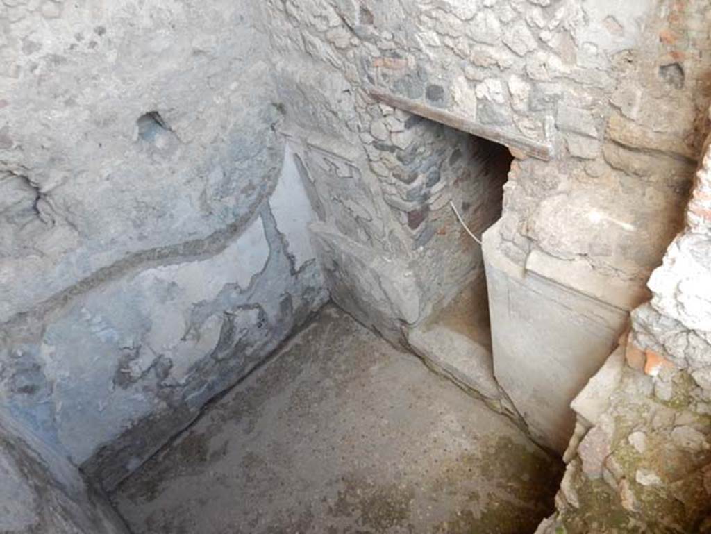 VIII.2.1 Pompeii. May 2018. Looking towards north-east corner, and doorway in east wall in lower room. This doorway now leads to the middle of the stairs down from the upper floor. Photo courtesy of Buzz Ferebee.