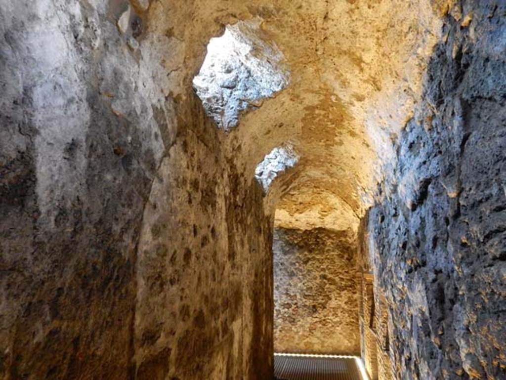 VIII.2.1 Pompeii. May 2018. Looking east along south corridor, with windows in north wall. Photo courtesy of Buzz Ferebee.