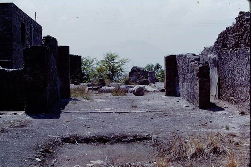 VIII.2.3 Pompeii. 1968. Looking south across impluvium in atrium towards tablinum and peristyle. Photo by Stanley A. Jashemski.
Source: The Wilhelmina and Stanley A. Jashemski archive in the University of Maryland Library, Special Collections (See collection page) and made available under the Creative Commons Attribution-Non Commercial License v.4. See Licence and use details.
J68f1191