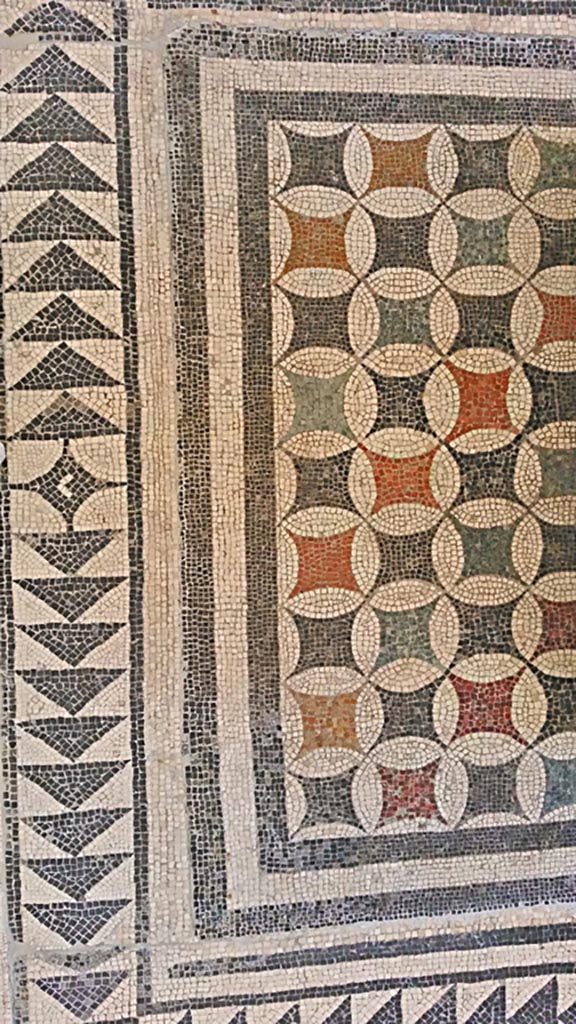 VIII.2.3 Pompeii (?) or Villa dei Papiri, Herculaenum. July 2019.
Detail from mosaic. Photo courtesy of Giuseppe Ciaramella.