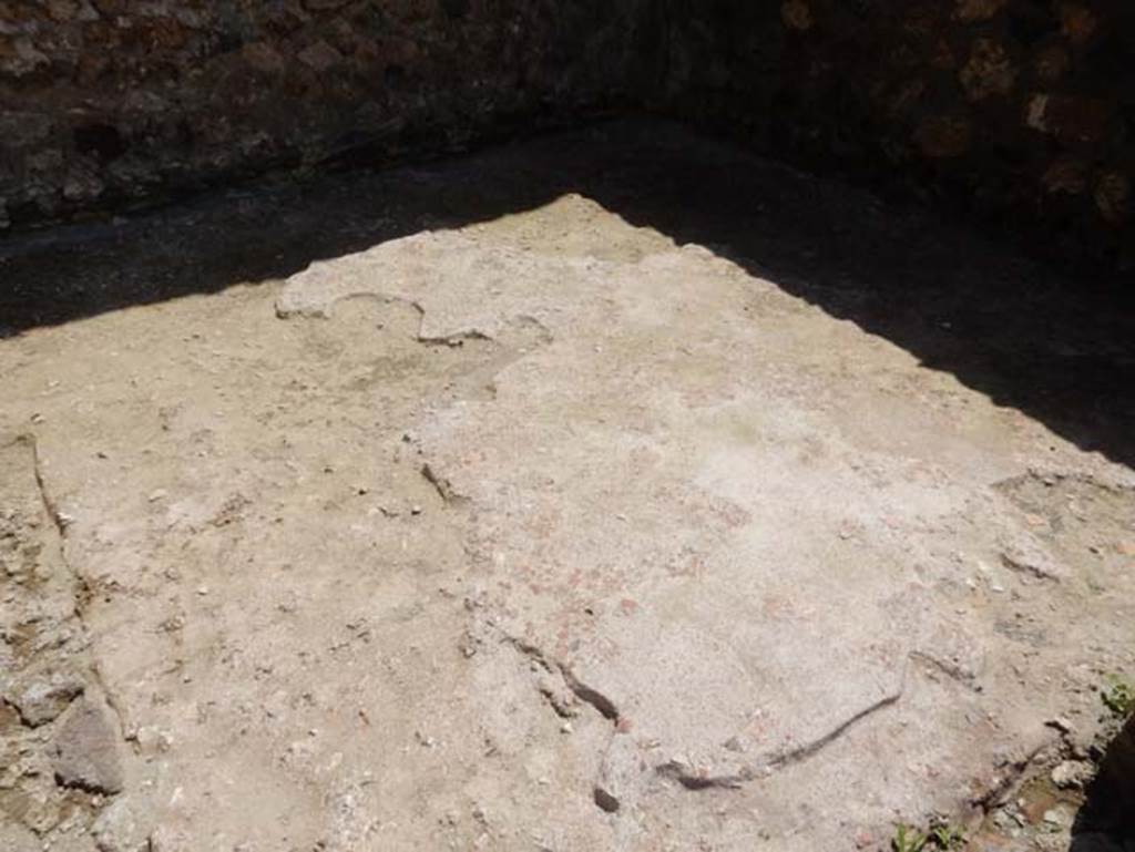 VIII.2.13 Pompeii. May 2018.
Detail of flooring from one of small rooms (the one on the east) of south side of garden area. Photo courtesy of Buzz Ferebee.