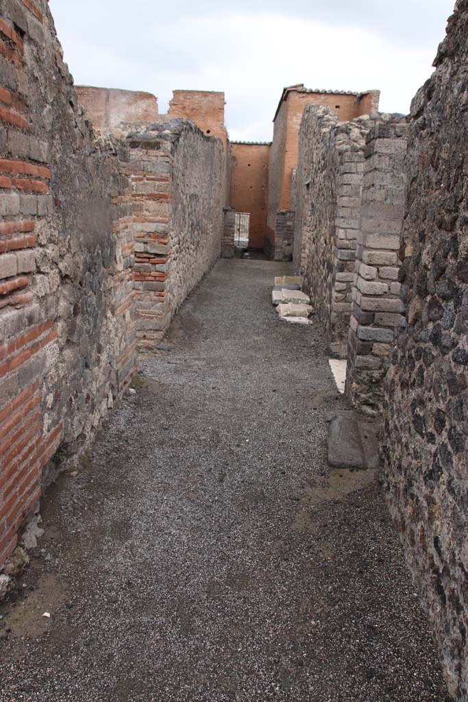 VIII.2.14 Pompeii. October 2020. Looking north along passageway with doorway to peristyle, on left .
Photo courtesy of Klaus Heese.
