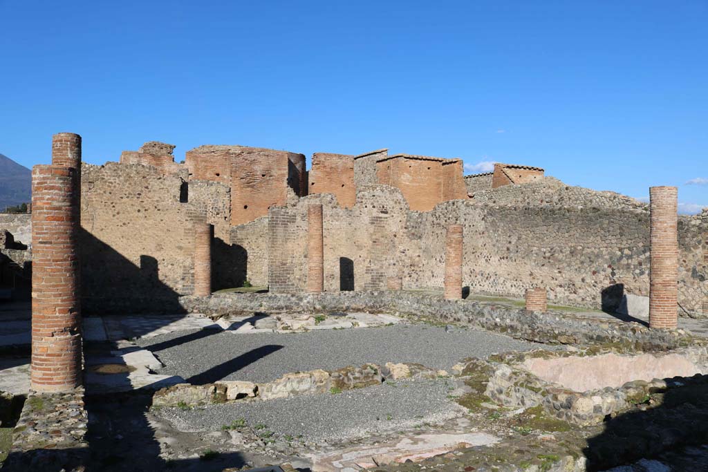 VIII.2.13/14/16 Pompeii. December 2018. Looking north-east from south side. Photo courtesy of Aude Durand.