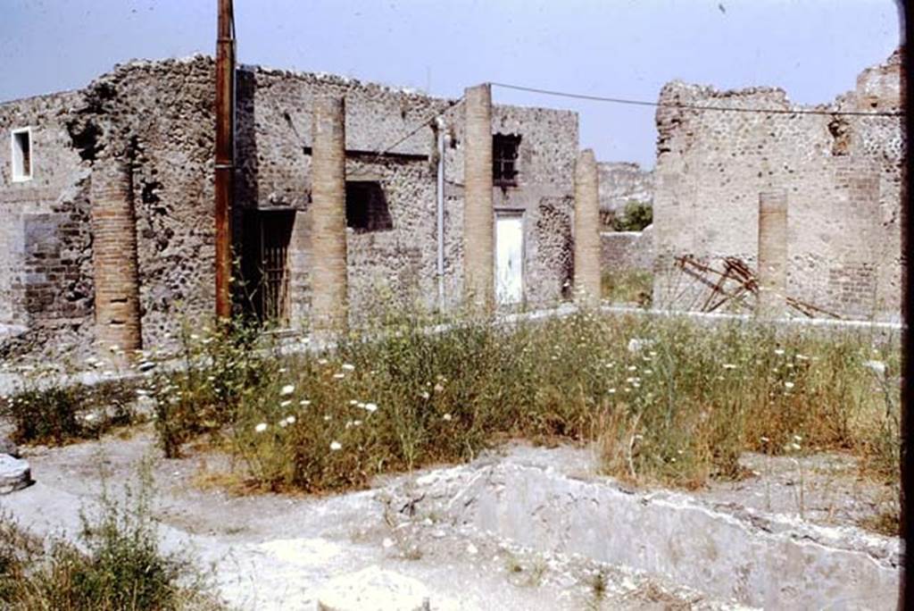 VIII.2.13/14/16 Pompeii, 1968.
Looking north-west across peristyle towards open doorway leading from VIII.2.5, (centre right). Photo by Stanley A. Jashemski.
Source: The Wilhelmina and Stanley A. Jashemski archive in the University of Maryland Library, Special Collections (See collection page) and made available under the Creative Commons Attribution-Non-Commercial License v.4. See Licence and use details.
J68f1231