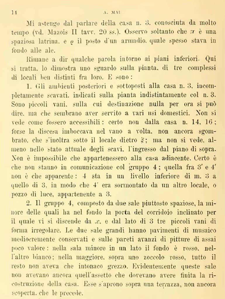 VIII.2.16 Pompeii. Bullettino dell�Instituto di Corrispondenza Archeologica (DAIR), 7, 1892, p. 14.
