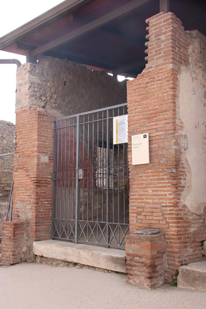 VIII.2.23 Pompeii. October 2023.
Looking south-east towards entrance doorway. Photo courtesy of Klaus Heese.