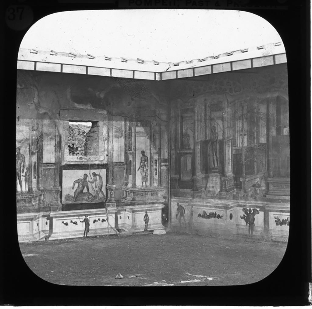 VIII.2.23 Pompeii. Photo by York and Son, in or before 1890. Looking towards the south-east corner.
Used with the permission of the Institute of Archaeology, University of Oxford.
File name Passmorebx9im 033. Resource ID. 36565.
See photo on University of Oxford HEIR database