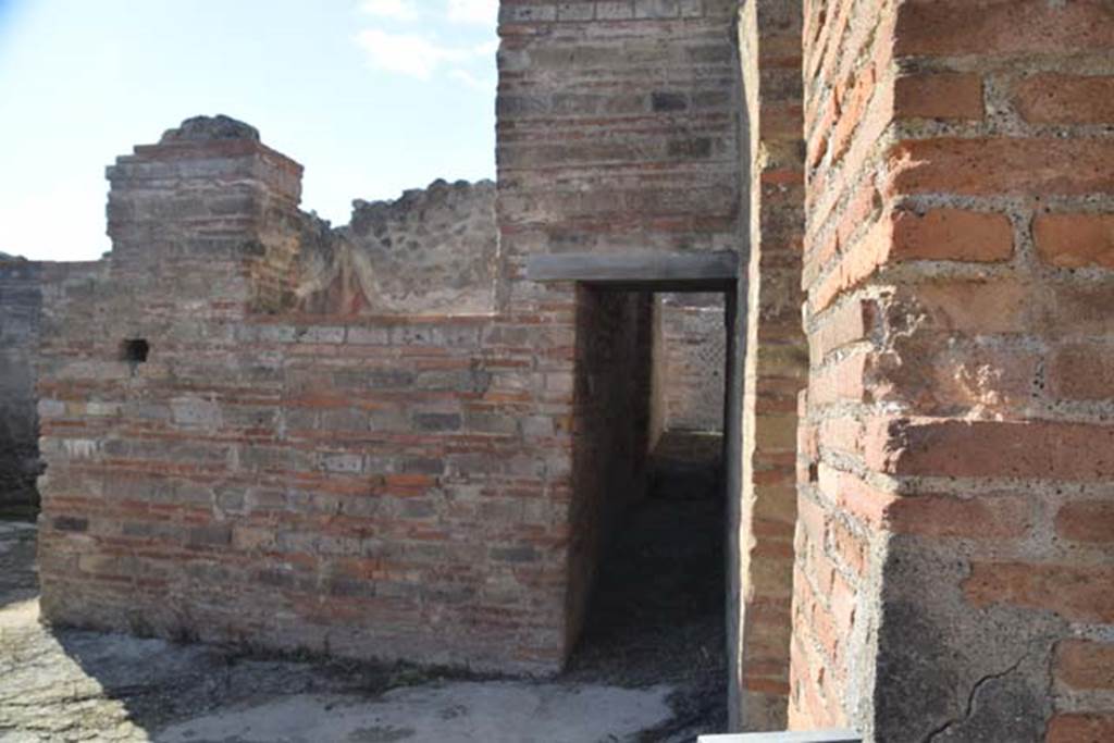 VIII.2.30 Pompeii. November 2016. Looking west towards doorway to the corridor in the west wall of the atrium. Photo courtesy of Marie Schulze.