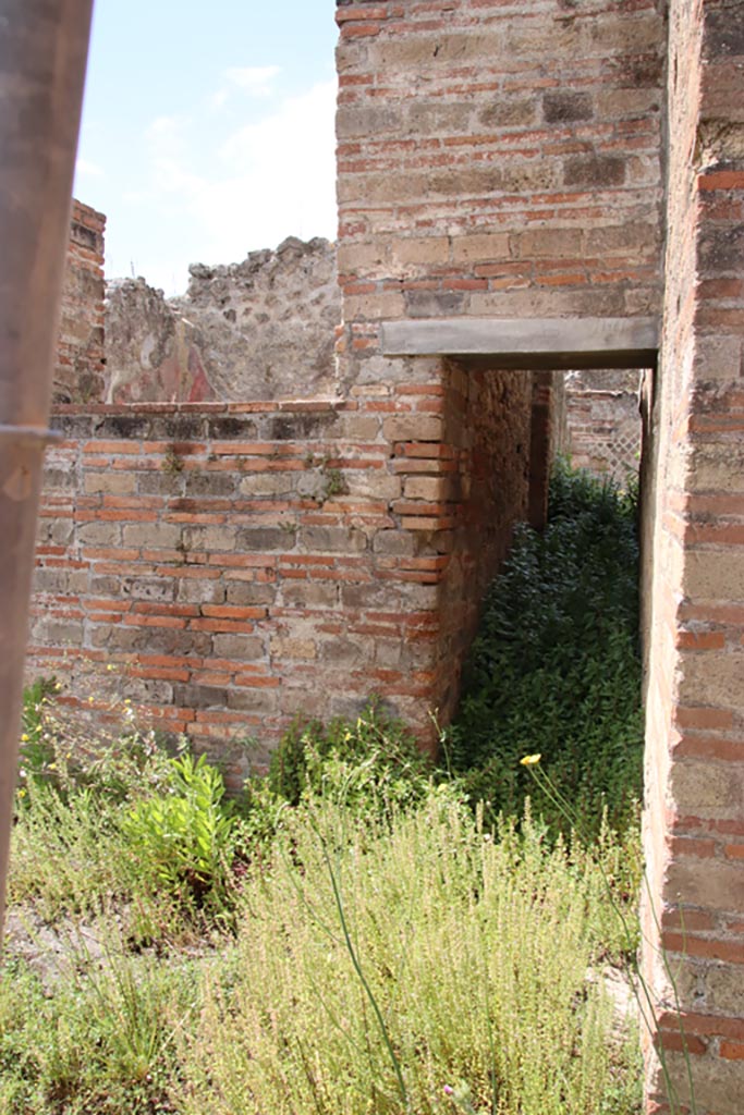 VIII.2.30 Pompeii. May 2024.
Looking west towards doorway to the corridor in the west wall of the atrium leading into VIII.2.29.
Photo courtesy of Klaus Heese.