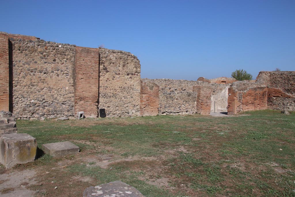 VIII.3.1 Pompeii. October 2023.
Looking east along north wall towards entrance doorway, from west side at VIII.3.32. Photo courtesy of Klaus Heese.