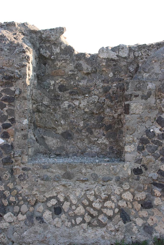 VIII.3.1 Pompeii. October 2022. Niche in east wall at north end. Photo courtesy of Klaus Heese.