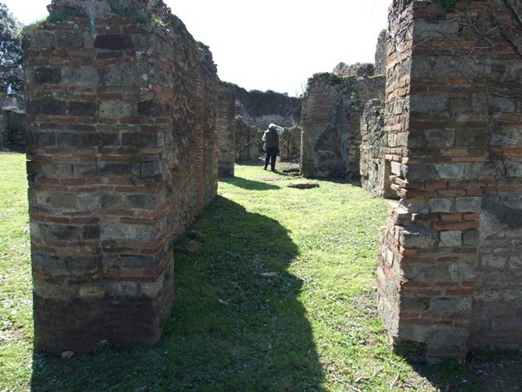 VIII.3.4 Pompeii. March 2009. Doorway to Room 10, Wide corridor leading to West Portico.