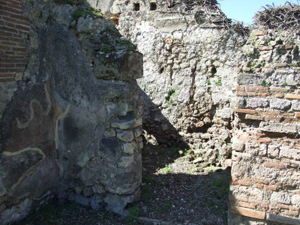 VIII.3.4 Pompeii. March 2009. Doorway to Room 13, Storeroom, or small room.