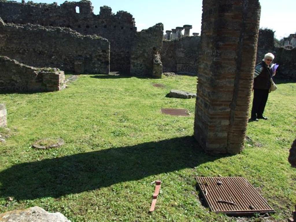 VIII.3.4 Pompeii. March 2009. Room 14. North Portico, looking east towards corridor to entrance VIII.3.6.
