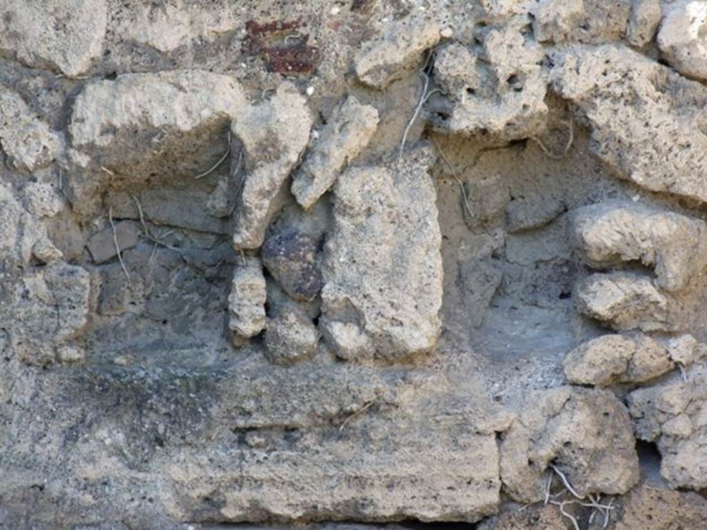 VIII.3.4 Pompeii. March 2009. Room 18. Rear garden area. Two small niches in the ancient West wall.