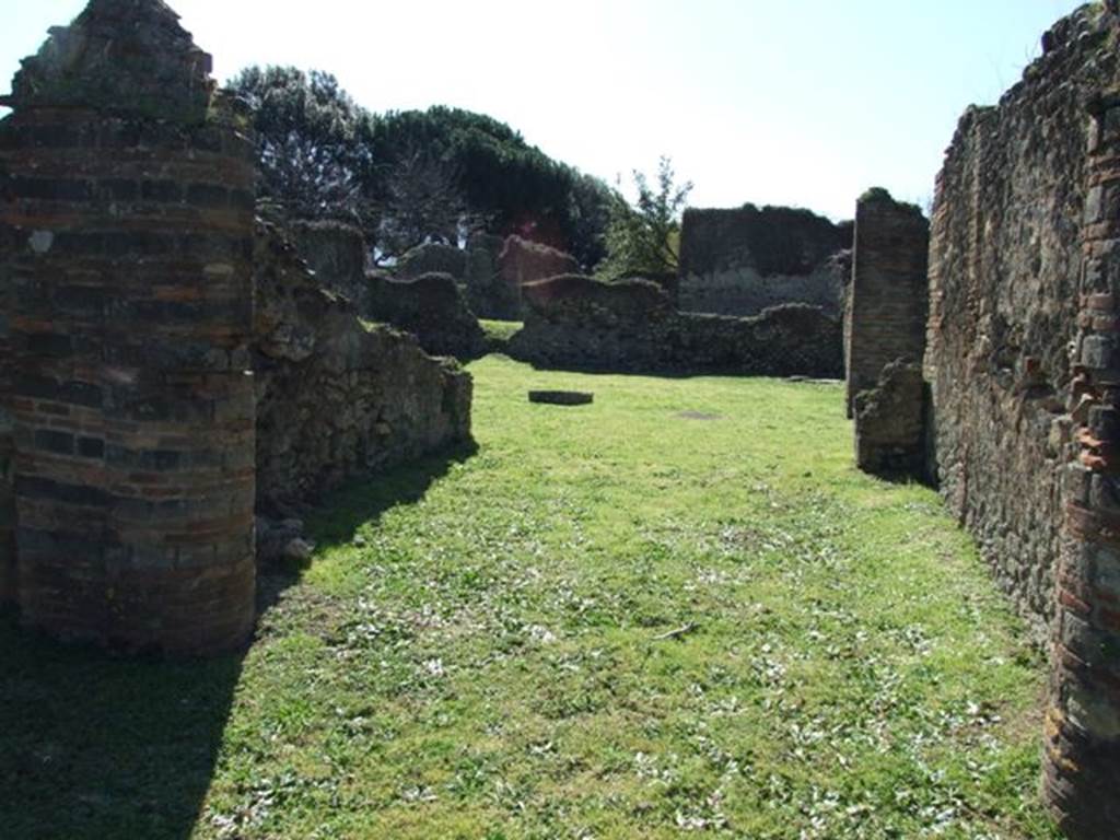 VIII.3.4 Pompeii. March 2009. Room 5, Tablinum, looking south to garden area.