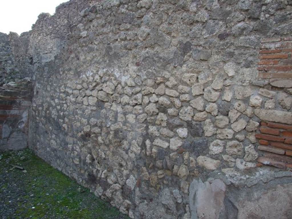 VIII.3.7 Pompeii. Shop. December 2007. West wall.