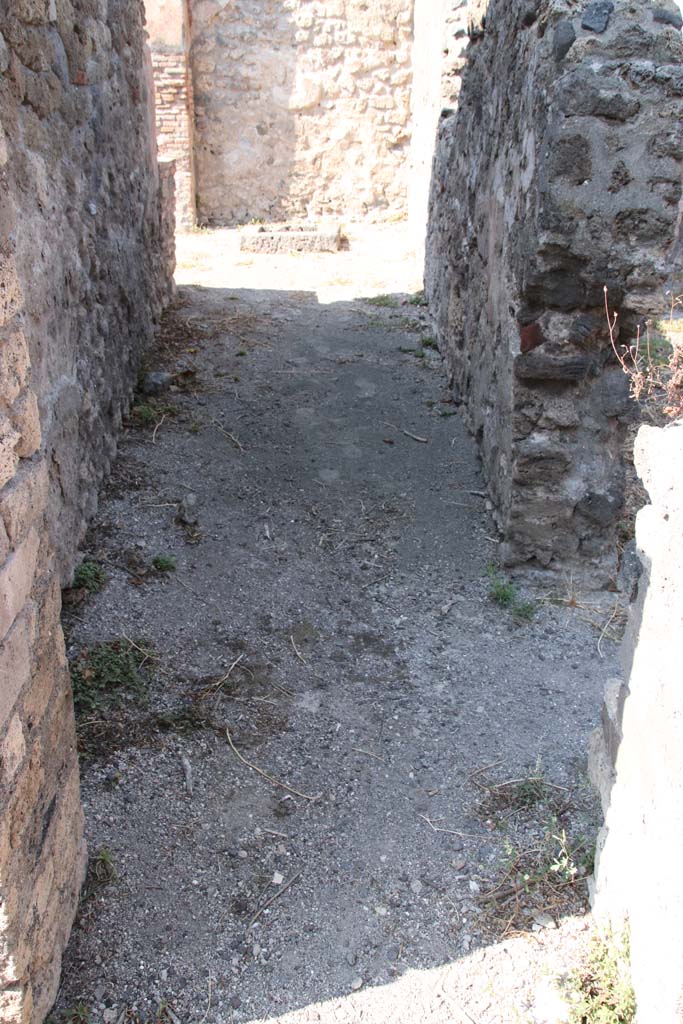 VIII.3.18/16 Pompeii. September 2021.
Looking north in corridor with a doorway to the large room on north-east side of peristyle, on right.
Photo courtesy of Klaus Heese.