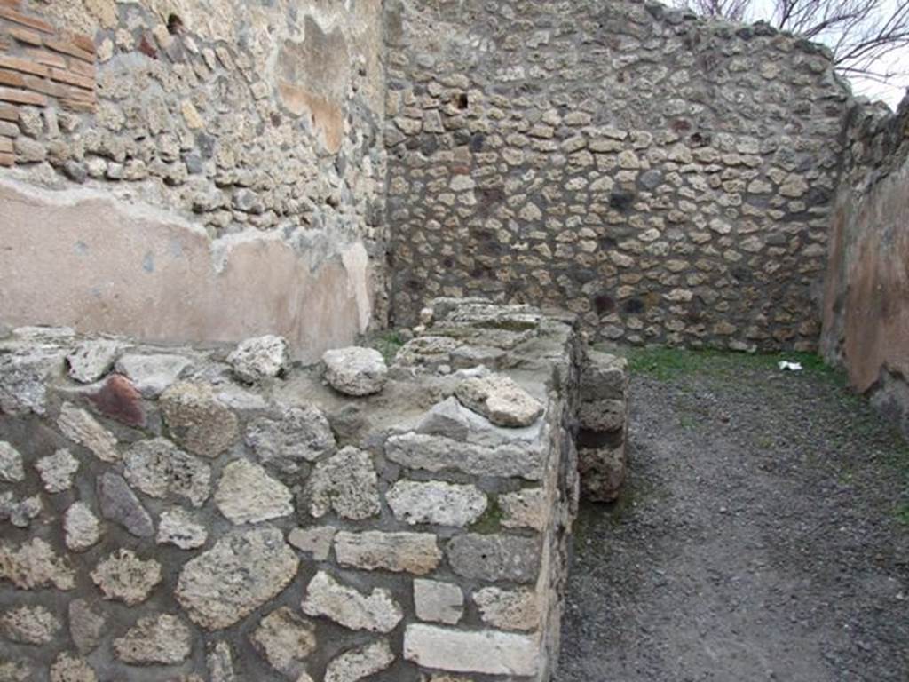 VIII.3.22 Pompeii. December 2007. Looking across counter to east wall.
