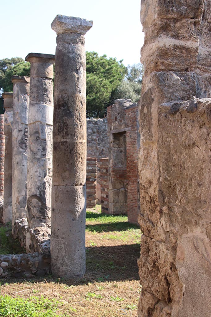 VIII.3.27 Pompeii. October 2022.
Looking south-east across peristyle/garden area from entrance corridor. Photo courtesy of Klaus Heese.
