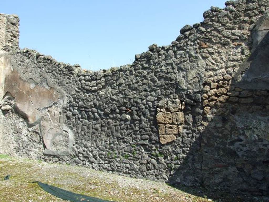 VIII.4.4 Pompeii. March 2009. Room 6. Triclinium. East wall.