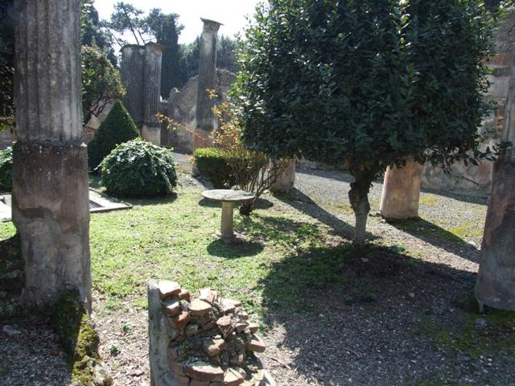 VIII.4.4 Pompeii. March 2009. Looking south west across garden from north portico.