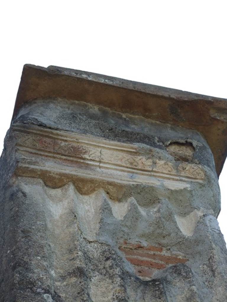 VIII.4.4 Pompeii. March 2009. Decorated pillar, in north east peristyle.