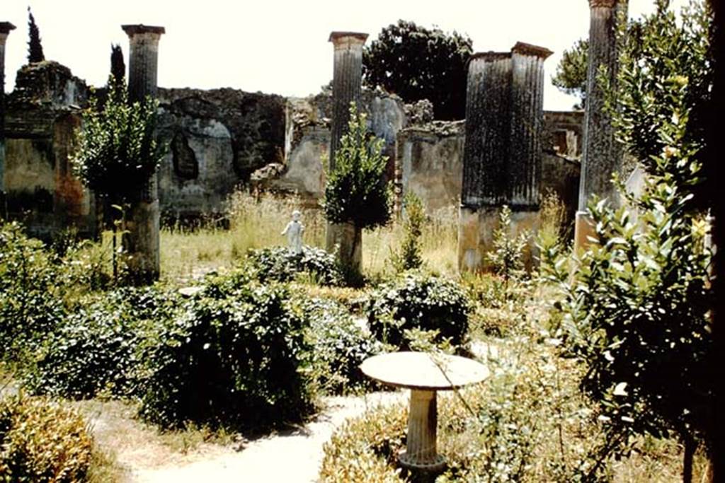 VIII.4.4 Pompeii. 1959. Looking south across garden area. Photo by Stanley A. Jashemski.
Source: The Wilhelmina and Stanley A. Jashemski archive in the University of Maryland Library, Special Collections (See collection page) and made available under the Creative Commons Attribution-Non Commercial License v.4. See Licence and use details.
J59f0304