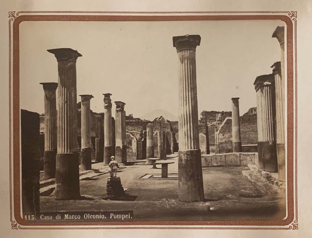VIII.4.4 Pompeii. From an Album by Roberto Rive dated 1868. Photo number 115. Looking north across garden area. Photo courtesy of Rick Bauer.