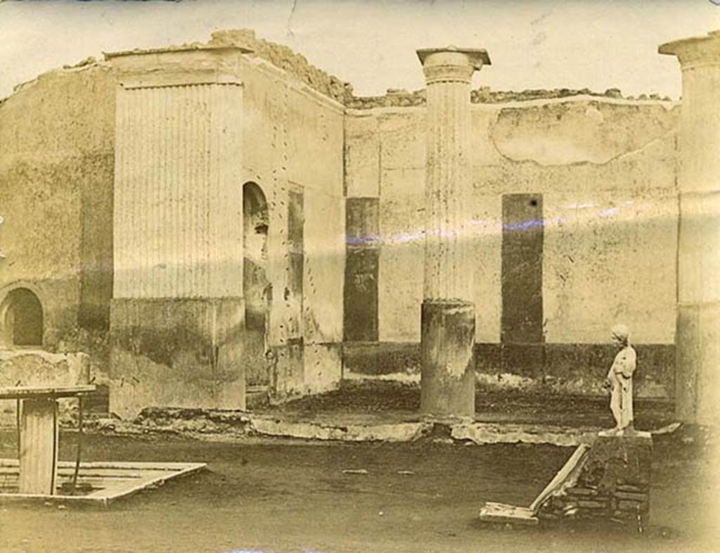 VIII.4.4 Pompeii, c.1900’s. Looking east across south end of garden area. Photo courtesy of Rick Bauer.