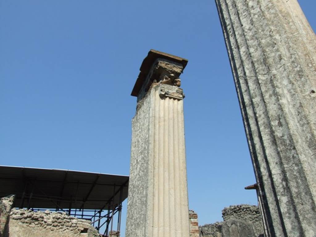 VIII.4.4 Pompeii. March 2009. Column and pillar on north west corner of peristyle.