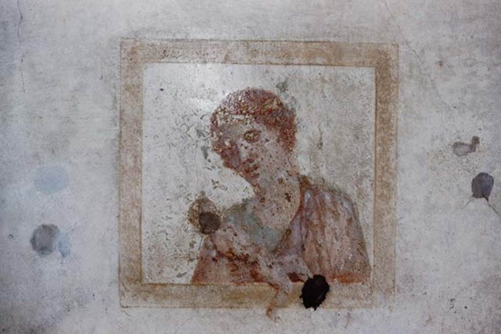 VIII.4.4 Pompeii. 1959. Room 22, east end of north wall of cubiculum. Wall painting of Dionysus in the arms of a Maenad. Photo by Stanley A. Jashemski.
Source: The Wilhelmina and Stanley A. Jashemski archive in the University of Maryland Library, Special Collections (See collection page) and made available under the Creative Commons Attribution-Non Commercial License v.4. See Licence and use details.
J59f0306