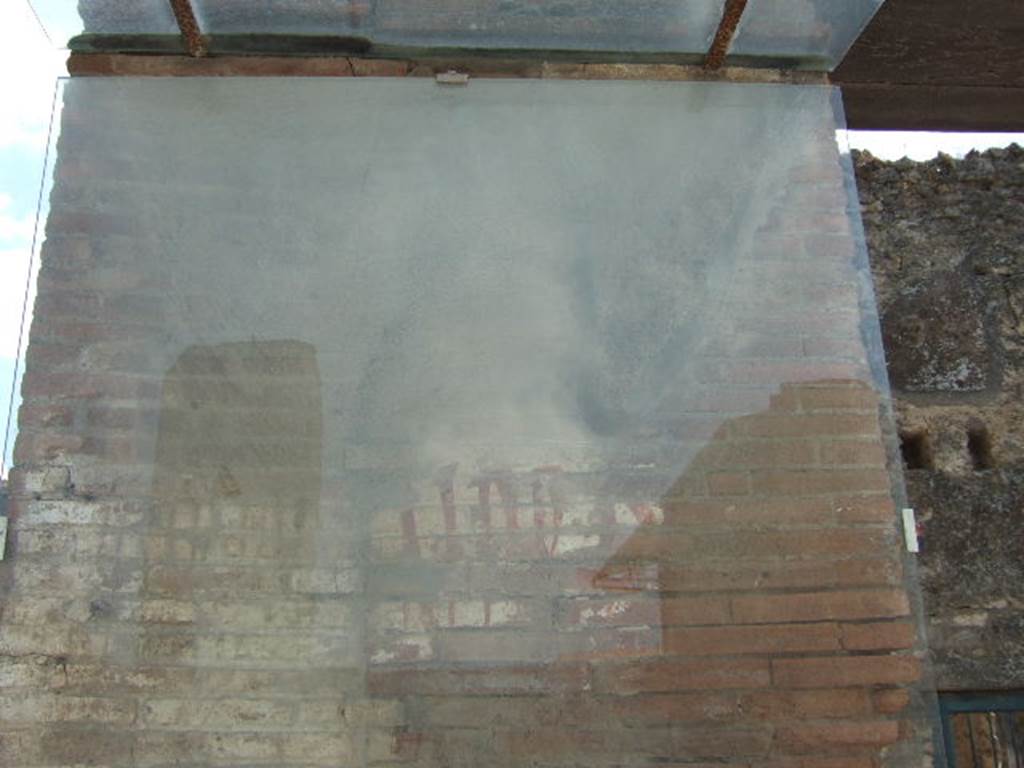 VIII.4.6 Pompeii. May 2006. Graffiti found on pilaster on left of doorway, near VIII.4.7.